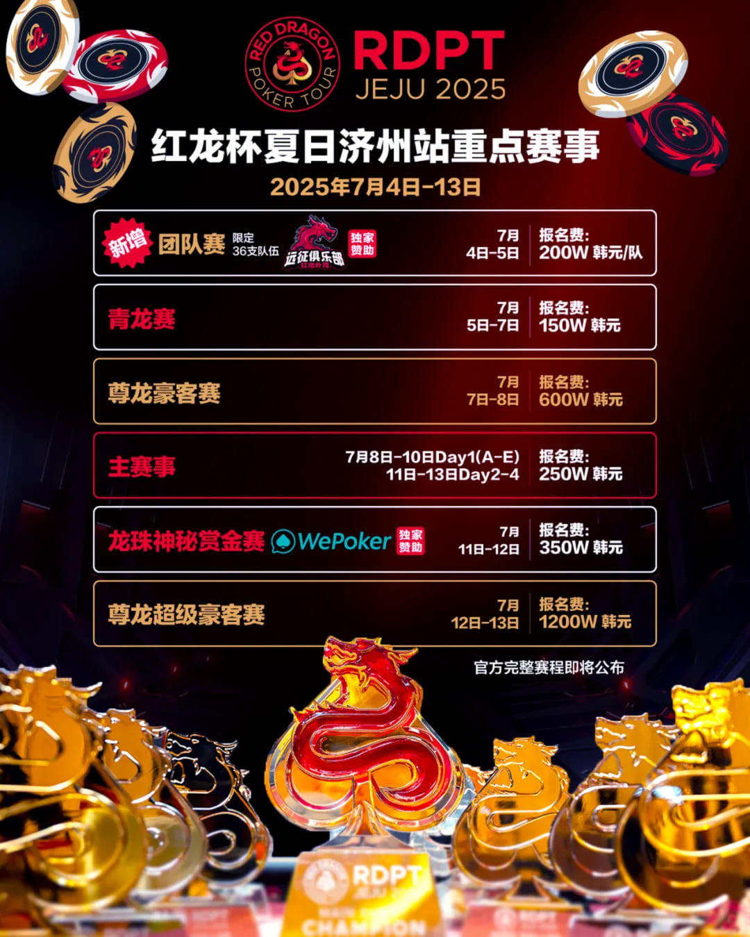 【EV扑克】红龙杯夏日济州岛站｜登岛逐浪，为梦而战